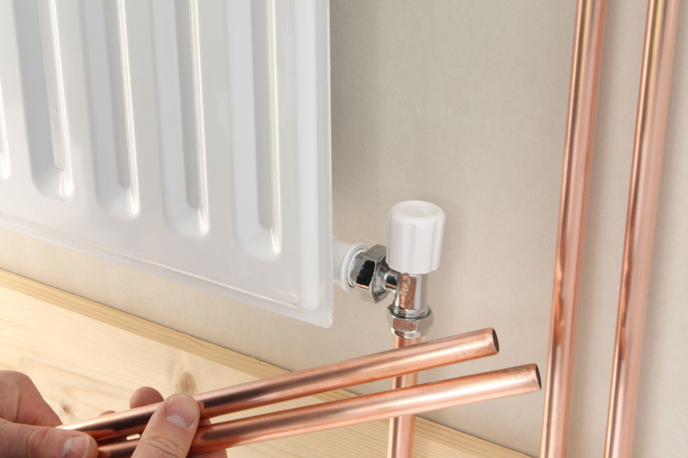 Radiator installation for new build house